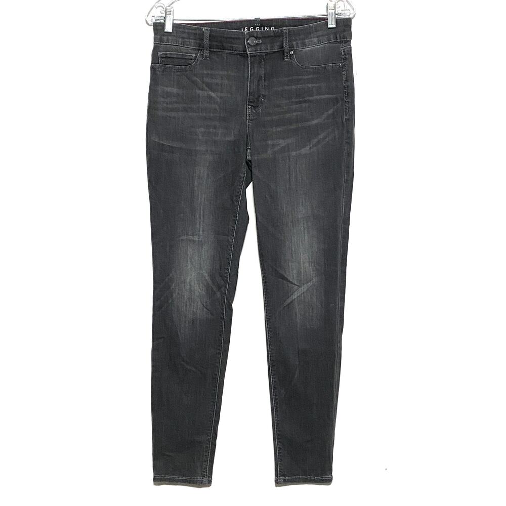 White House Black Market Classic Rise Charcoal Jegging Jeans 6 Whimsigoth Casual